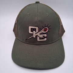 Oklahoma City Comets MiLB Hat Cap Snapback Olive Green Mesh OKC Baseball Logo