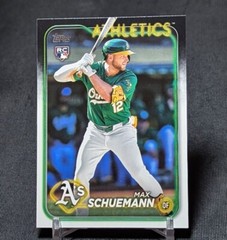 Max Schuemann Rookie RC 2024 Topps Update Series Card #US220 Oakland Athletics