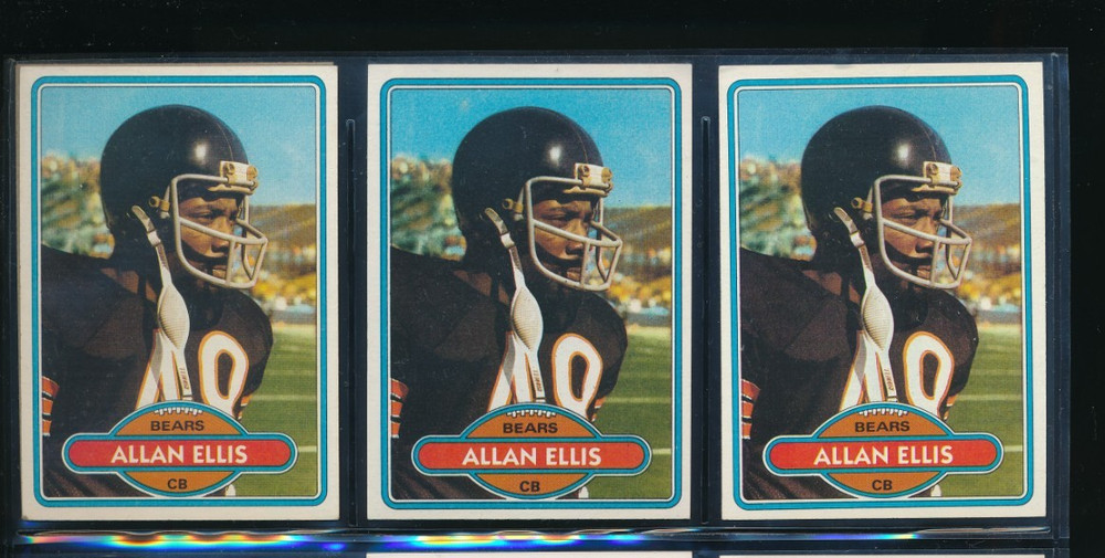 Lot (4) 1980 Topps Allan Ellis #63 Chicago Bears (i163) SWSW7