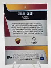 2025-26 Topps Chrome UEFA Womens Giulia Galli RC Green Refractor #&rsquo;d 64/99 SP