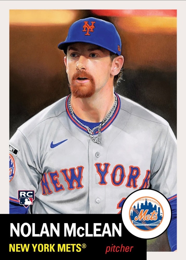 TOPPS BASEBALL MLB LIVING SET ROOKIE CARD NEW YORK METS NOLAN McLEAN #928