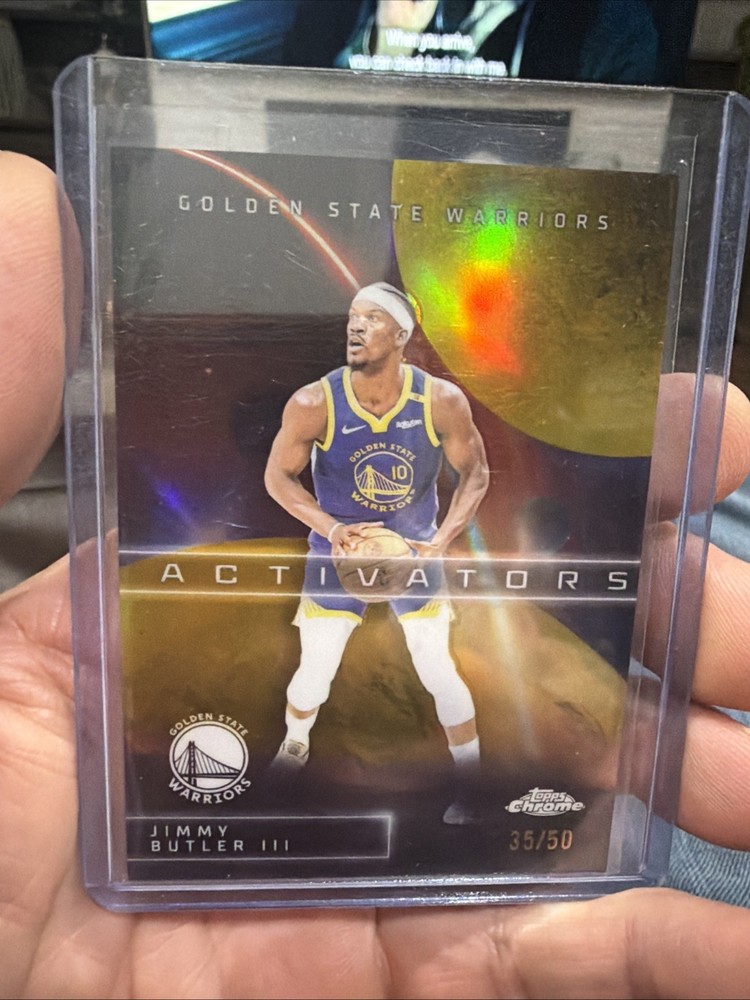 Jimmy Butler III Warriors 2025 Topps Chrome Gold Refractor Activators #AC-2 /50