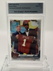 Presale 2026 Topps Now Sonny Styles NFL Draft Pick #7 TCC Graded Gem Mint 10
