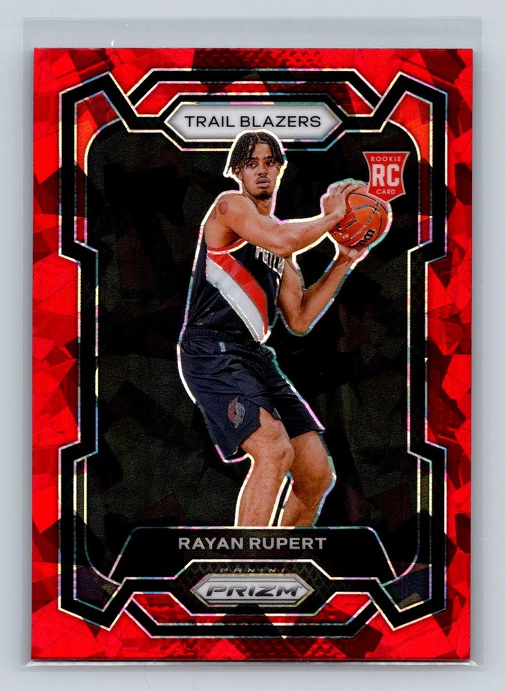 2023-24 Panini Prizm #140 Rayan Rupert RC Rookie Prizms Red Ice