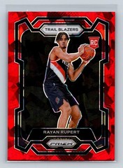2023-24 Panini Prizm #140 Rayan Rupert RC Rookie Prizms Red Ice