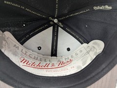 NYC Football Club Mitchell & Ness Fitted Cap Hat Furry Brim Black/Gray Sz 7 3/8