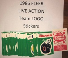 1986 Fleer NFL Team Action Football TEAM LOGO STICKERS $1.99 each SEE LIST