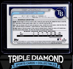 2024 Bowman Chrome Tre&rsquo; Morgan Yellow Lunar Crater Refractor #11/75 B713