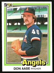 1981 Donruss #411 Don Aase California Angels Free Shipping *L13*