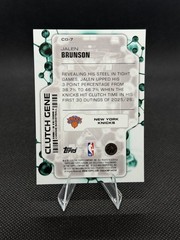 2025-26 Topps Chrome Update Jalen Brunson Clutch Gene #CG-7 Orange /25 Knicks