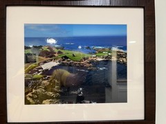 Framed 11 X 14 photo of the 16th hole Cypress Point Golf Club