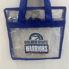 GS WARRIORS Clear Tote Bag (NFL NBA MLB Stadium Security Approved) 12x12x6 SGA