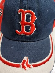 Boston Red Navy White Red Sox Hat Adult Baseball Cap – embroidered visor design.