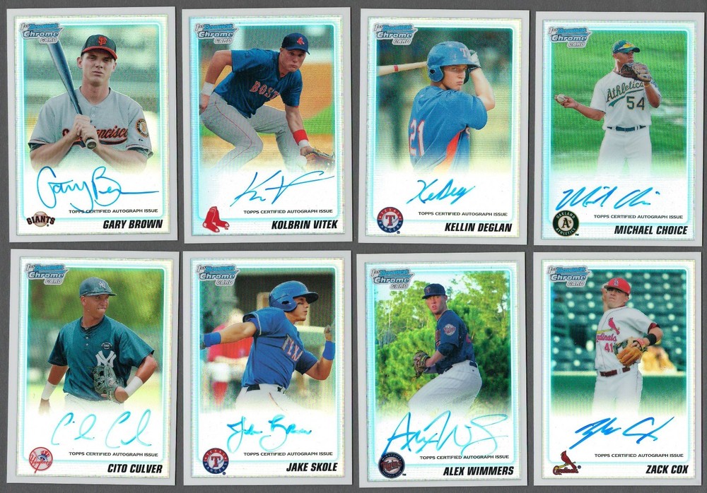 2010 Bowman Chrome Draft PROSPECT AUTOGRAPHS REFRACTOR Single On-Card Auto #/500