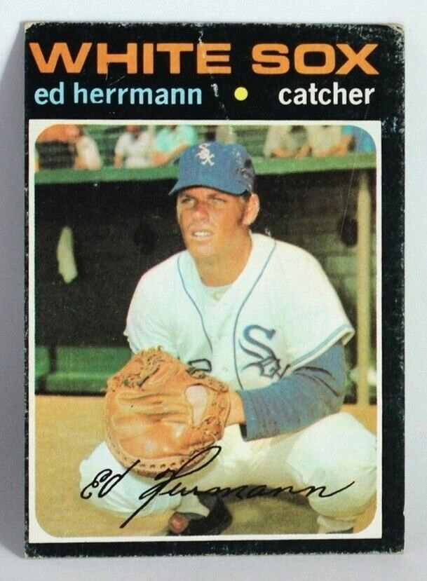 1971 Topps #169 Ed Herrmann – White Sox Catcher – Baseball Card – VG