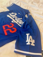 Clayton Kershaw Los Angeles Dodgers #22 Adult M L XL 2XL White Blue Jersey
