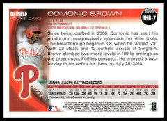 Domonic Brown 2010 Topps Chrome Red Hot Rookies Refractor RC SP RHR-7 Phillies