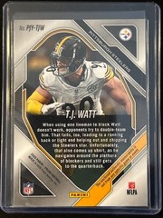 2025 Panini Prizm Football – T.J. Watt #PJY-TJW Premier Jerseys Prizm (MEM)