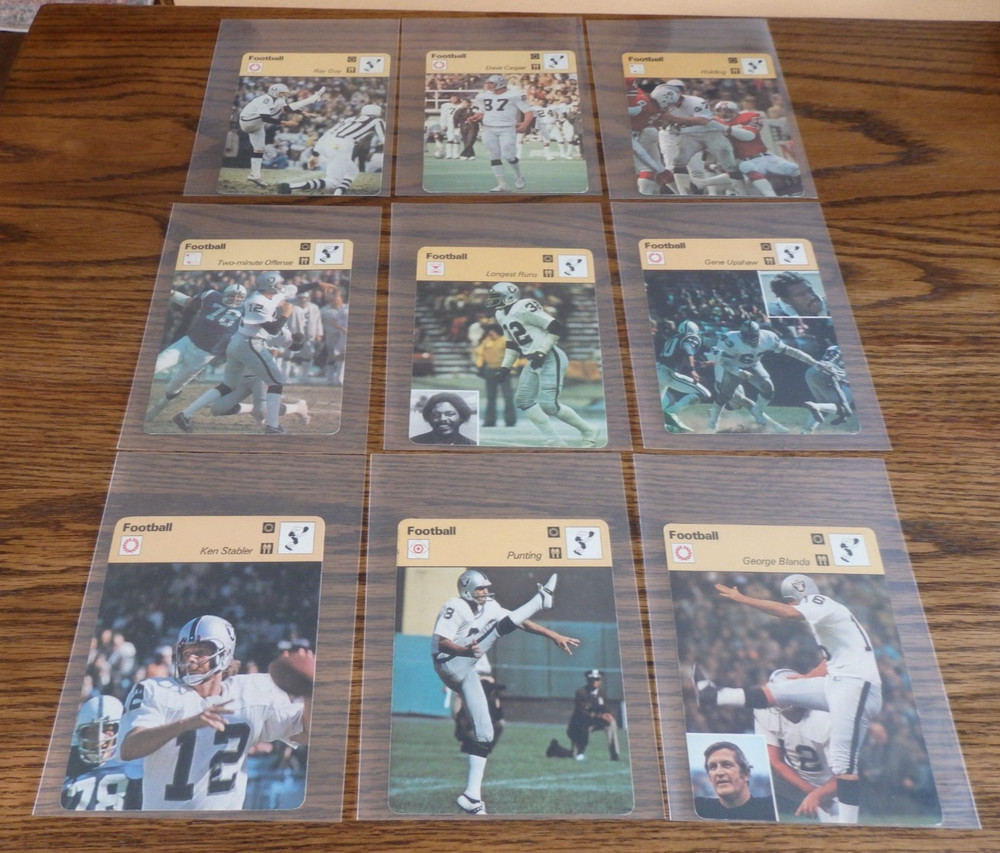 1977-79 SPORTSCASTER Oakland Raiders RARE LOT KEN STABLER JACK TATUM DAVE CASPER