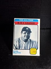 1973 Topps – All-Time Leaders Babe Ruth #474, The Great Bambino!