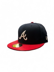 Authentic New Era MLB On-Field 59Fifty Fitted Cap Atlanta Braves Navy/Red