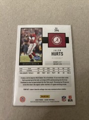🟠2020 Score Rookies #394 Jalen Hurts (RC) Philadelphia Eagles Football Card