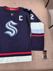 NWT Adidas Seattle Kraken Authentic NHL Home Hockey Jersey Size 54 Navy Blue