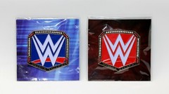 Lot of 2 WWE Women&rsquo;s Raw RED & Smackdown BLUE Championship Pins Loot Slam Crate