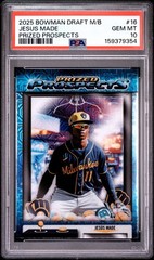 2025 Bowman Draft Jesus Made #PP-16 Prized Prospects PSA 10 Brewers