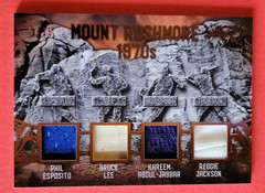 BRUCE LEE KAREEM ABDUL JABBAR REGGIE JACKSON PHIL ESPOSITO JERSEY CARD 2/15 LEAF