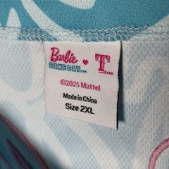 Texas Rangers X The Barbie Movie Mattel Baseball Jersey Blue MLB Size XXL