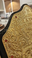 3D BIG GOLD HEAVYWEIGHT CHAMPIONSHIP REPLICA BELT CNC HD & 24K GOLD PLATED