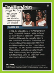 THE WILLIAMS SISTERS – VENUS/SERENA 🎾 2003 NETPRO TENNIS