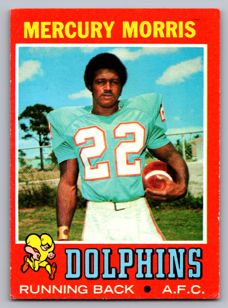 1971 TOPPS #91 MERCURY MORRIS MIAMI DOLPHINS ROOKIE