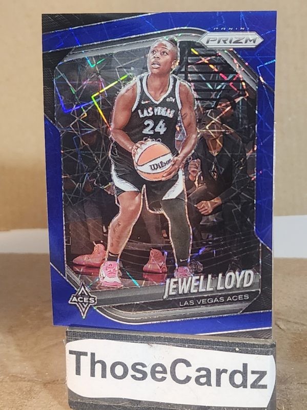 2025 Panini Prizm WNBA Blue Velocity Prizm #57 Jewell Loyd