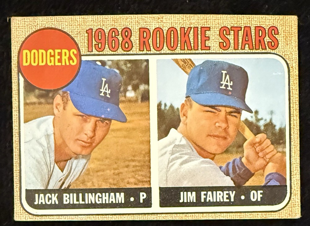 1968 Topps #228 ⚾️ LA Dodgers Rookie Stars ⚾️ Jack Billingham • Jim Fairey