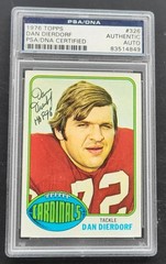 Dan Dierdorf Autographed 1976 Topps Football Card Cardinals HOF PSA/DNA