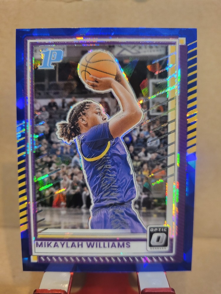 2025-26 Donruss – Mikaylah Williams #47 – Optic – Blue Cracked Ice Prizm – 1st
