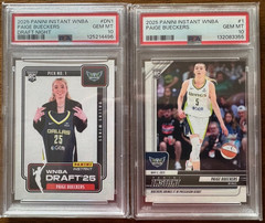 Paige Bueckers 2025 Panini Instant WNBA RC PSA 10 Lot – Debut #1 & Draft #DN1