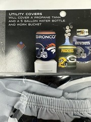 NFL Football Raiders Utility Cover for Buckets Propane Tanks 5 Gallon Bucket NEW