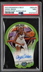 2023-24 Bowman&rsquo;s Best U Angel Reese Buckets Die Cuts Autographs Gold #/50, PSA 9