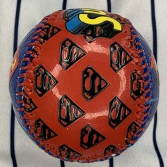 DC COMICS Superman Embossed Blue & Red Souvenir Baseball Ball