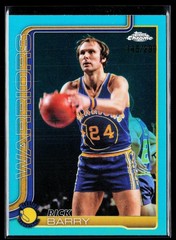 2025-26 Topps Chrome #249 Rick Barry Aqua Refractor #/199