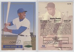 1993 Spectrum Diamond Club Promotional 827/10000 Ernie Banks #4 HOF 1k9