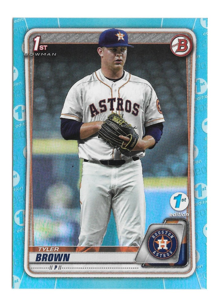 2020 Bowman Draft 1st Edition Sky Blue Foil #BD-21 Tyler Brown Astros