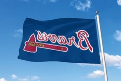 ATLANTA BRAVES 3&rsquo;X5&prime; FLAG/BANNER **100% FULL COLOR ON BOTH SIDES OF THE FLAG**