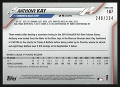 2020 Topps #167 Anthony Kay Retail Foilboard /264 SN,RC