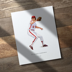 Steve Carlton V2 Philadelphia Phillies Baseball 8×10 Print Poster Illustrated