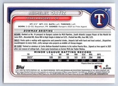 ABIMELEC ORTIZ RANGERS RC 1st card 2024 BOWMAN PROSPECTS #BP-16