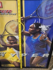 Venus And Serena Williams Autographed Wilson Tennis Poster